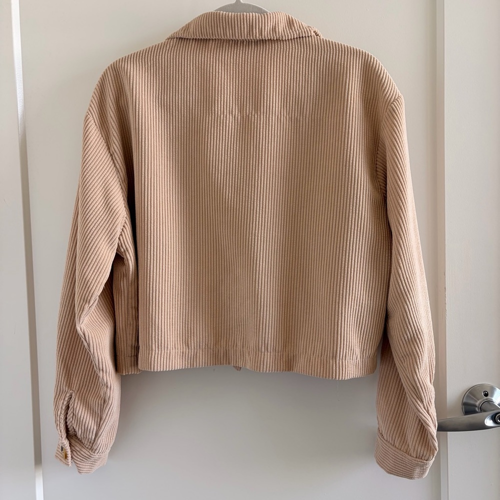Cropped Beige Corduroy Jacket - Picture 6 of 6